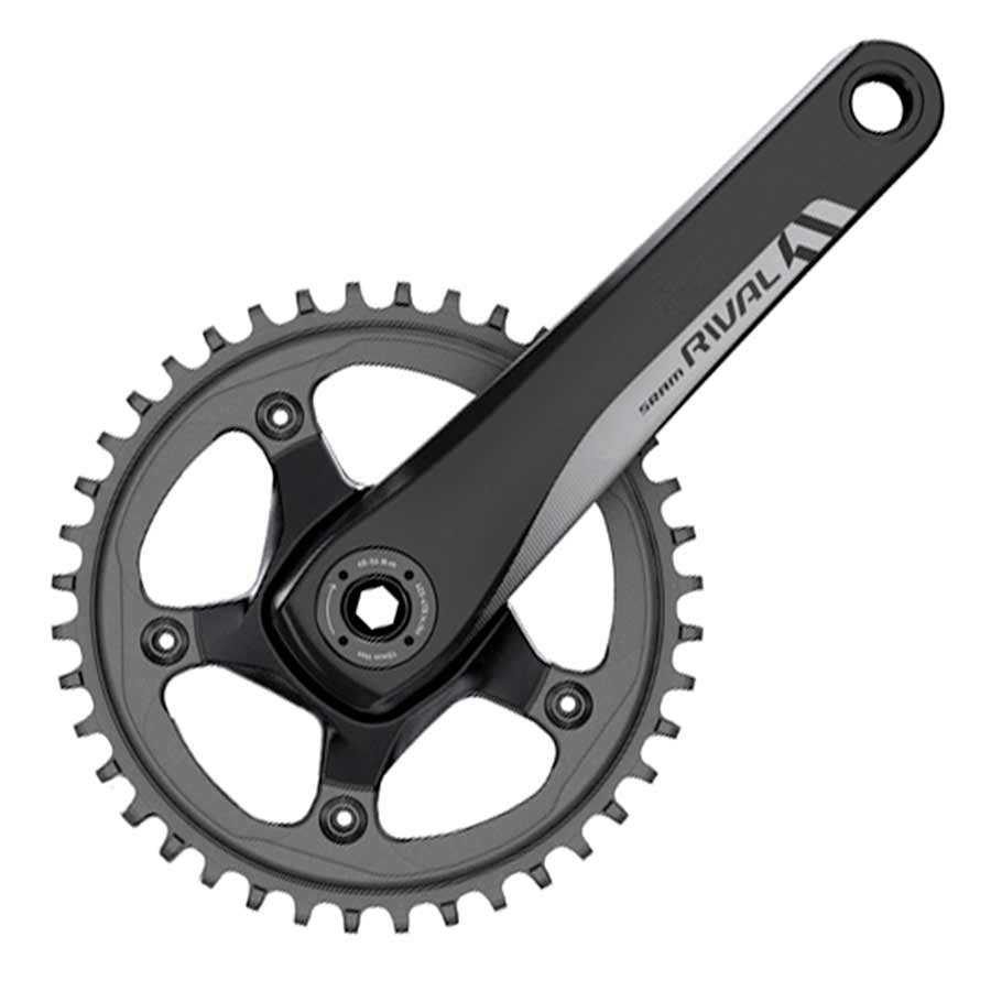 SRAM, Rival1, Crankset, 11 sp., 172.5mm, 42T, BCD:110mm, GXP, 68mm, 45.5mm, Black