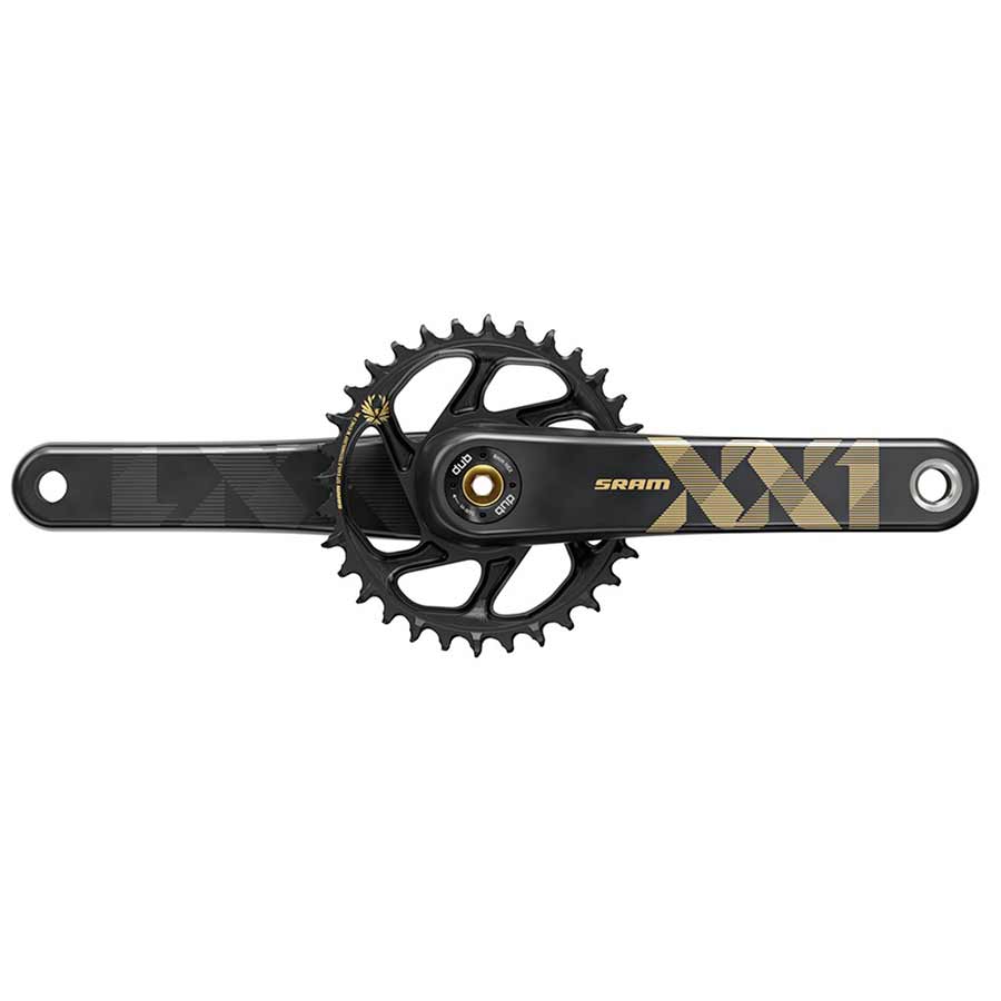SRAM, XX1 Eagle DUB, Crankset, Speed: 11/12, Spindle: 28.99mm, BCD: Direct Mount, 34, DUB, 170mm, Gold, Boost