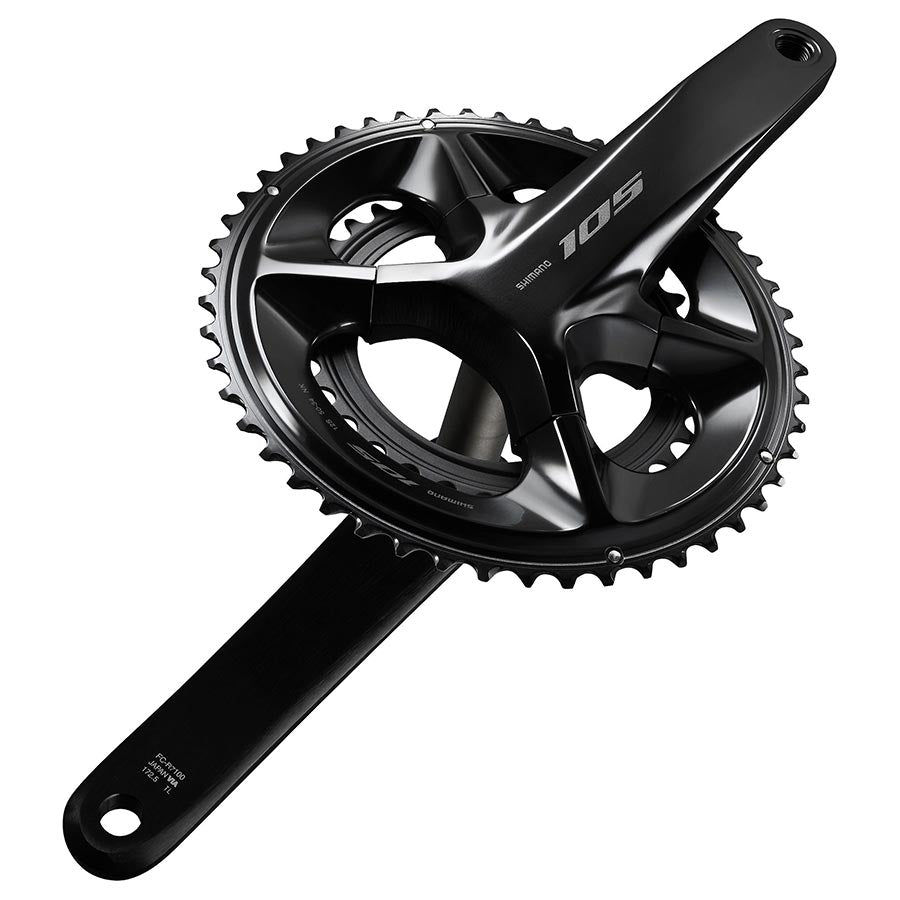 Shimano, 105 FC-R7100, Crankset, Speed: 12, Spindle: 24mm, BCD: 110, 34/50, Hollowtech II, 172.5mm, Black, Road Disc, IFCR7100DX04