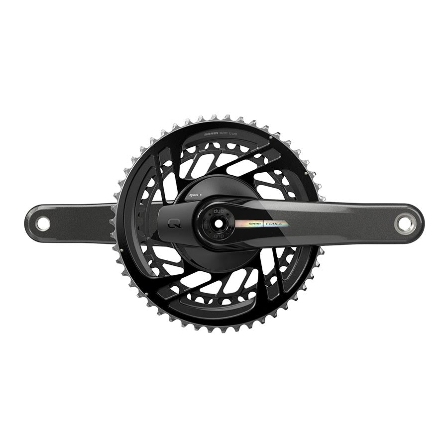 SRAM, Force D2 2x, Power Meter Crankset, Speed: 12, Spindle: 28.99mm, BCD: Direct Mount, 50/37, DUB, 175mm, Black, Road Disc