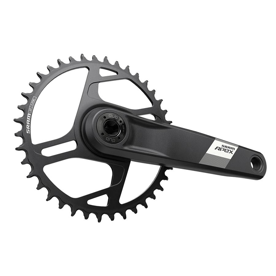 SRAM, Apex D1, Crankset, Speed: 12, Spindle: 28.99mm, BCD: Direct Mount, 40, DUB, 170mm, Black, Road Disc