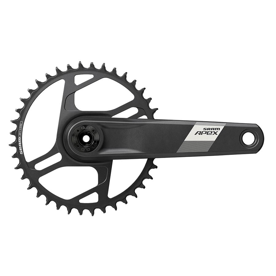 SRAM, Apex D1, Crankset, Speed: 12, Spindle: 28.99mm, BCD: Direct Mount, 40, DUB, 172.5mm, Black, Road Disc