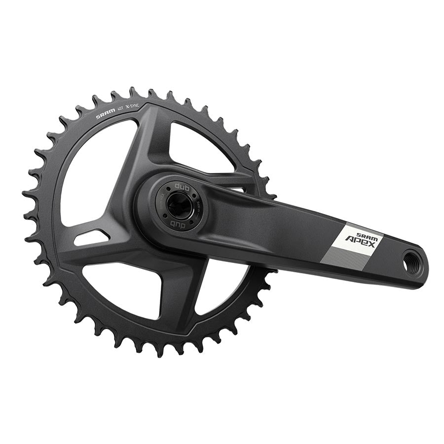 SRAM, Apex D1, Crankset, Speed: 12, Spindle: 28.99mm, BCD: Direct Mount, 42, DUB, 165mm, Black, Cannondale AI
