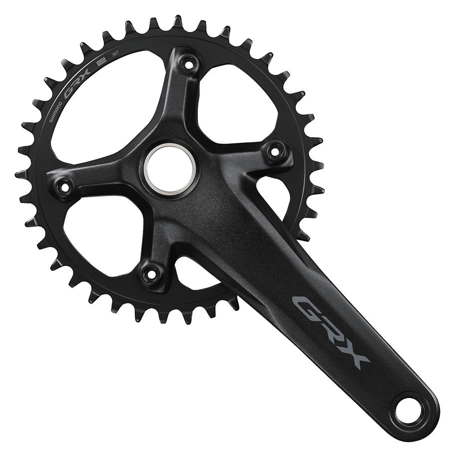 Shimano, GRX FC-RX610-1, Crankset, Speed: 12, Spindle: 24mm, BCD: 110, 38, 172.5mm, Black, Road Disc