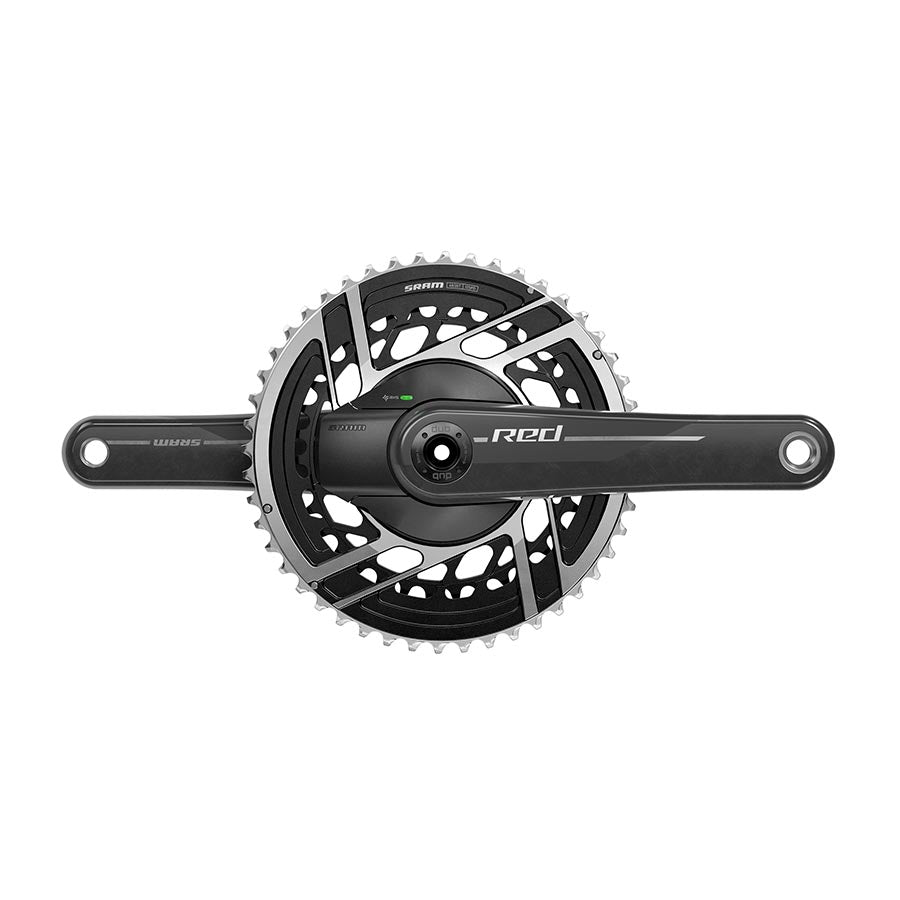 SRAM, Red AXS 2x Power Meter E1, Power Meter Crankset, Speed: 12, Spindle: 28.99mm, BCD: Direct Mount SRAM 8 Bolt, 46/33, DUB, 160mm, Black, Road