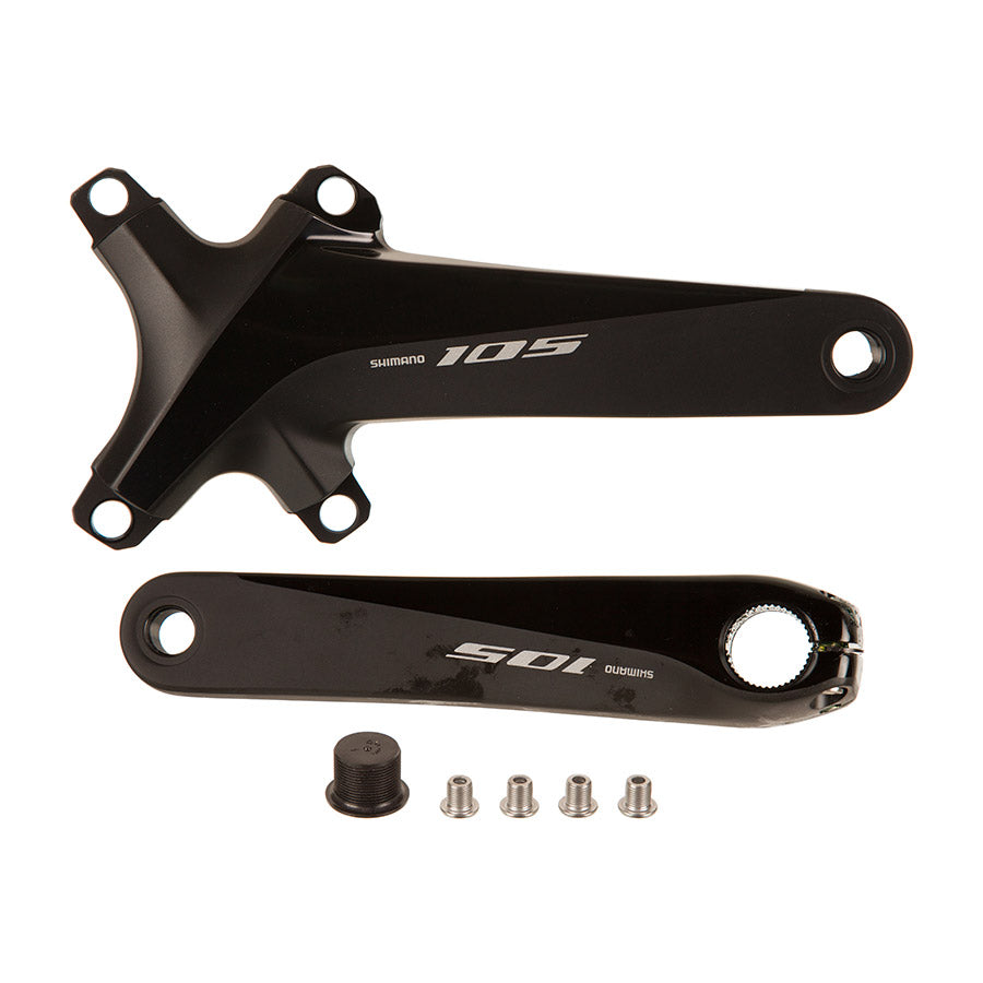 Shimano, 105 FC-R7000, Crankset, Speed: 11, Spindle: 24mm, BCD: 110, No Chainring, Hollowtech II, 172.5mm, Black, Road Disc, IFCR7000DXXL