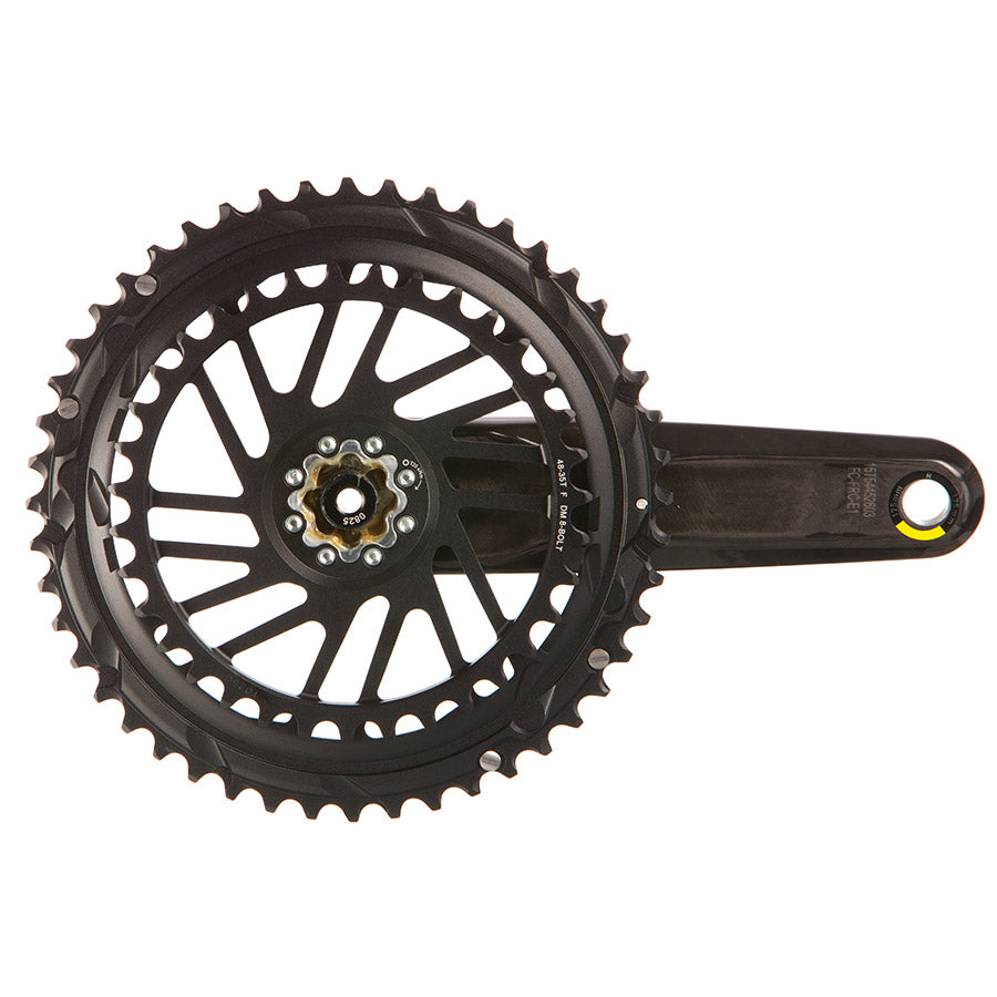SRAM, Force 2x E1, Crankset, Speed: 12, Spindle: 28.99mm, BCD: Direct Mount SRAM 8 Bolt, 48/35, DUB, 165mm, Black, Road