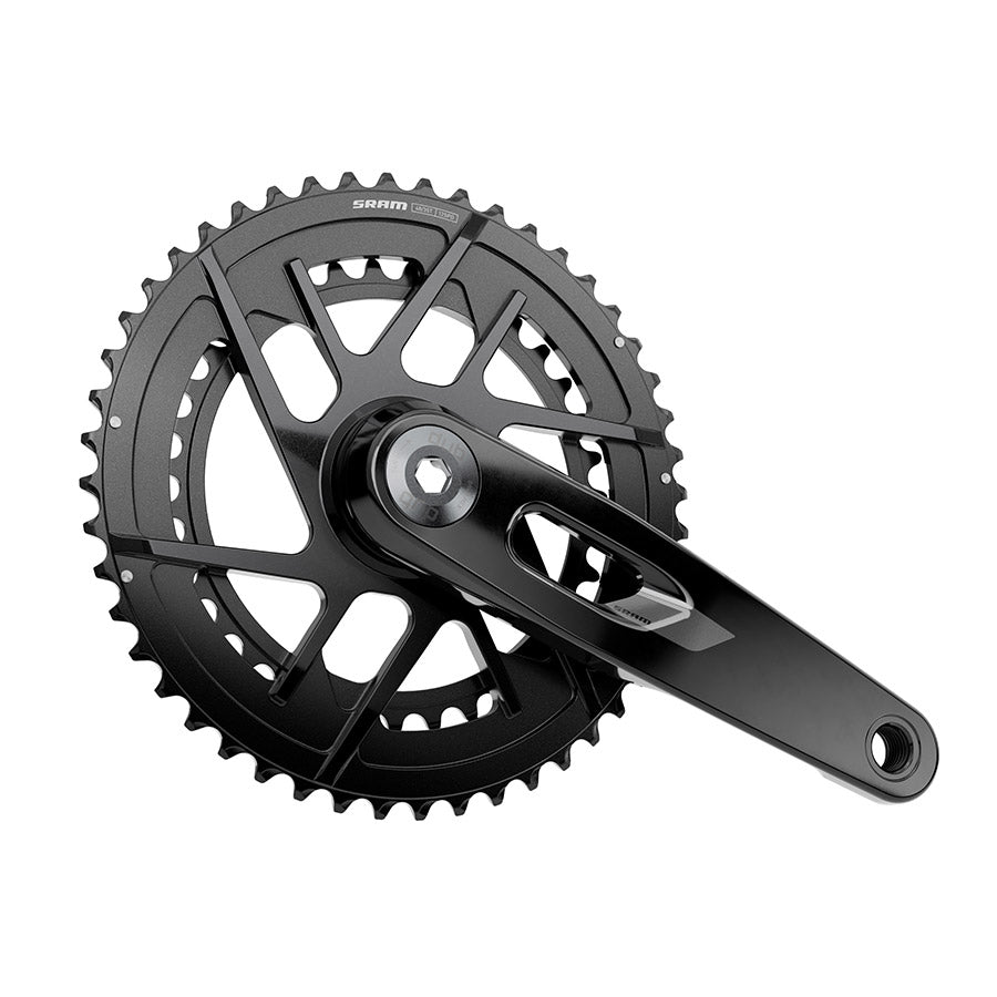 SRAM, Rival 2x E1, Crankset, Speed: 12, Spindle: 28.99mm, BCD: Direct Mount SRAM 8 Bolt, 48/35, DUB, 165mm, Black, Road