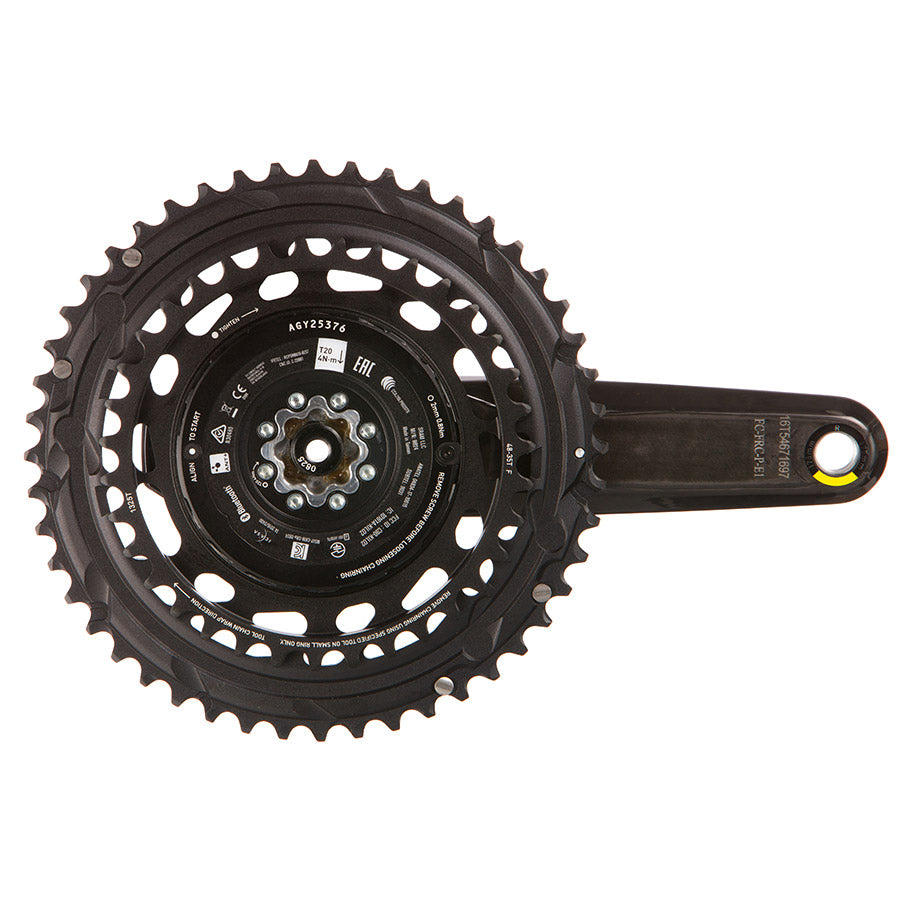 SRAM, Force 2x Powermeter E1, Power Meter Crankset, Speed: 12, Spindle: 28.99mm, BCD: Thread Mount, 48/35, DUB, 170mm, Black, Road