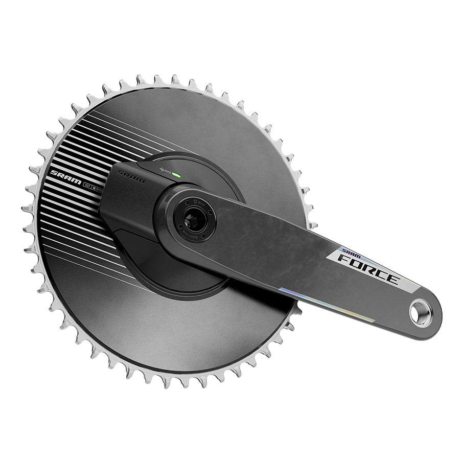 SRAM, Force 1x Aero Powermeter E1, Power Meter Crankset, Speed: 12/13, Spindle: 28.99mm, BCD: Direct Mount SRAM 8 Bolt, 50, DUB, 175mm, Black, Road