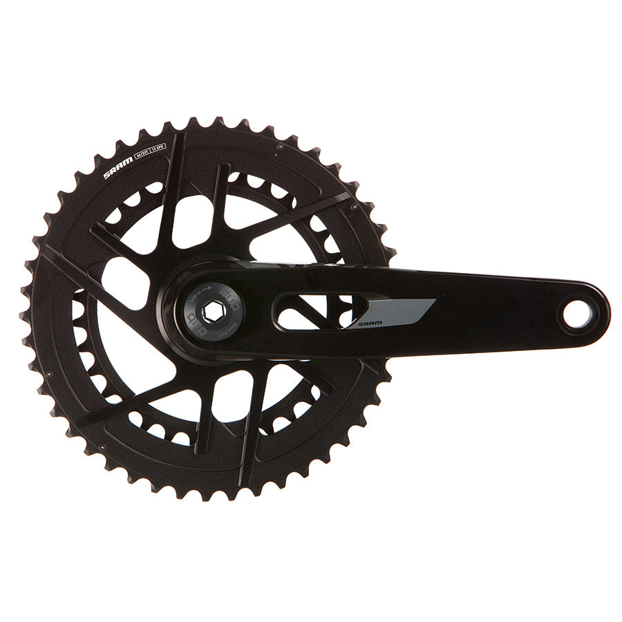 SRAM, Rival 2x Powermeter E1, Power Meter Crankset, Speed: 12, Spindle: 28.99mm, BCD: Direct Mount SRAM 8 Bolt, 46/33, DUB, 175mm, Black, Road