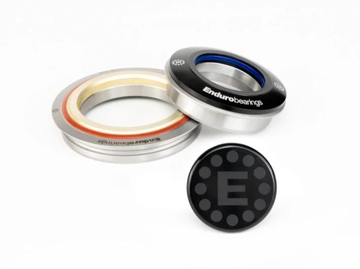 Enduro MAXhit Tapered Internal Headset, Zero Stack, 44/56mm ID, 1-1/8 Upper / 1.5" Lower, Stainless Steel Integrated Bearings