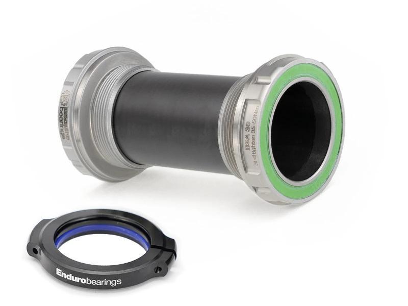 Enduro MaxHit Bottom Bracket, BSA 30mm Spindle, Stainless Steel Integrated Bearings, Silver