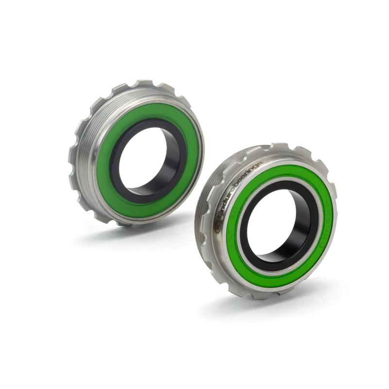 Enduro MaxHit Bottom Bracket, T47 Assymetrical, 24mm Spindle, Stainless Steel Integrated Bearings, Silver