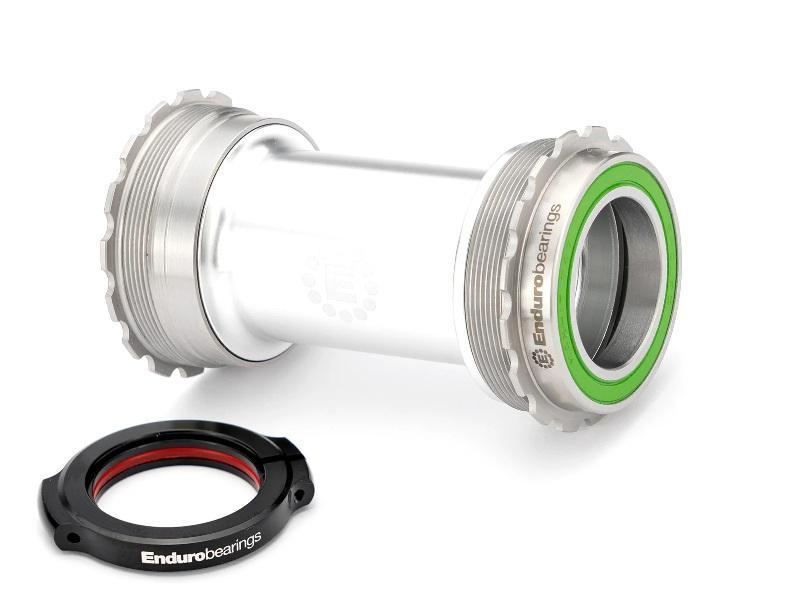 Enduro MaxHit Bottom Bracket, T47 Assymetrical, 29mm Spindle, Stainless Steel Integrated Bearings, Silver