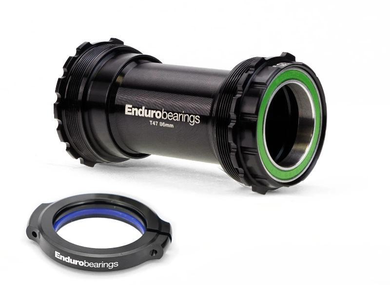 Enduro T47A XD-15 Bottom Bracket, Threaded, External, 30mm BB386 spindle, Black