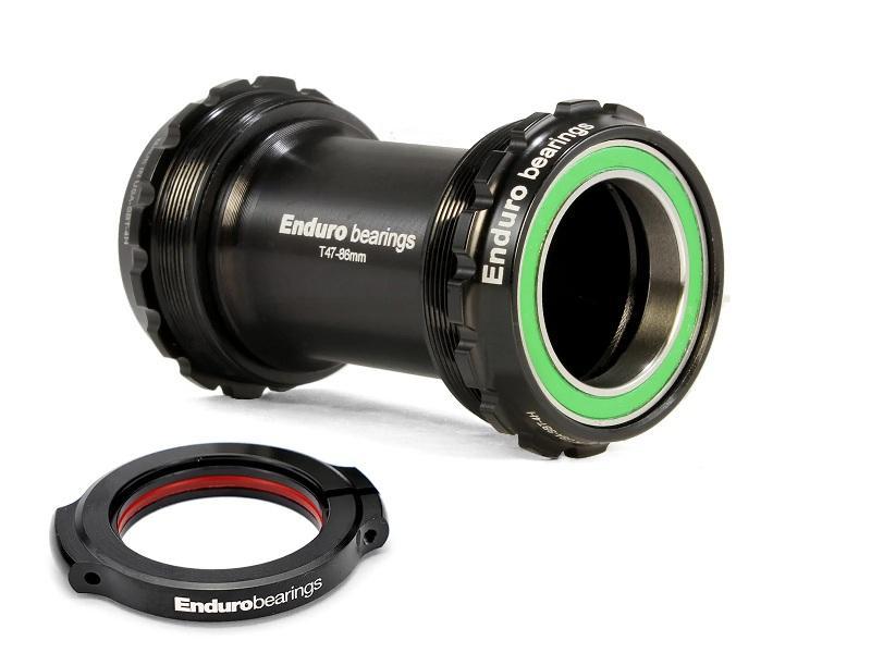 Enduro T47 Threaded Bottom Bracket, Stainless Steel Angular Contact, Sram DUB 29mm spindle, Black