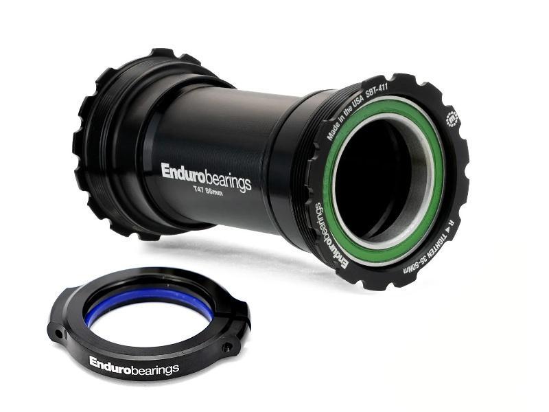 Enduro T47 Threaded Internal Bottom Bracket, 86mm Shell, Stainless Steel Angular Contact, 30mm spindle, Black