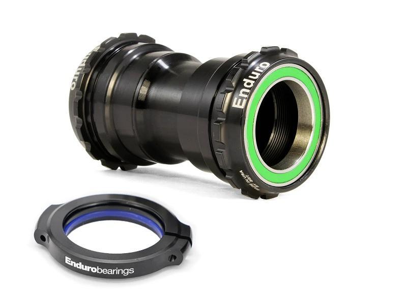 Enduro TorqTite Stainless Steel Angular Contact Bottom Bracket, PF30 to 386EVO, Black