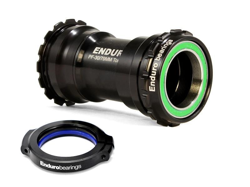 Enduro TorqTite Stainless Steel Angular Contact Bottom Bracket, BBRight, Black