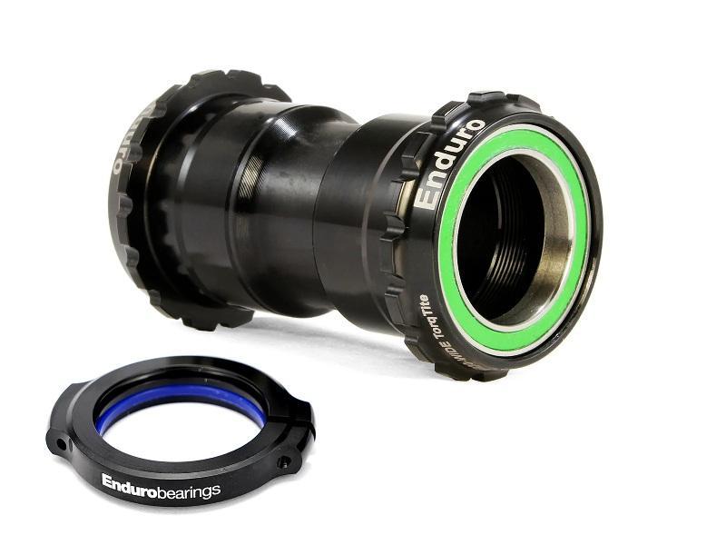Enduro TorqTite Stainless Steel Angular Contact Bottom Bracket, BB30 to 386EVO, Black