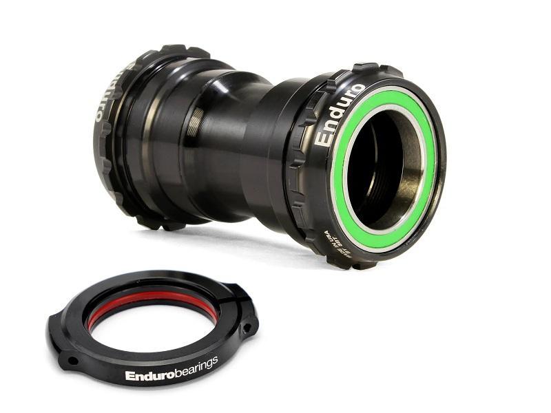 Enduro TorqTite Bottom Bracket, Stainless Steel Angular Contact Bearings, Black - PressFit 30 to Sram DUB