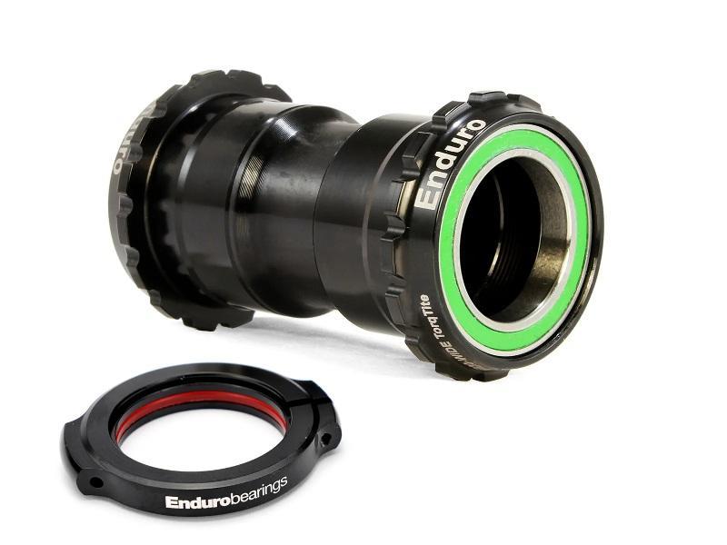 Enduro TorqTite Bottom Bracket, Stainless Steel Angular Contact Bearings, Black - BB30 to Sram DUB
