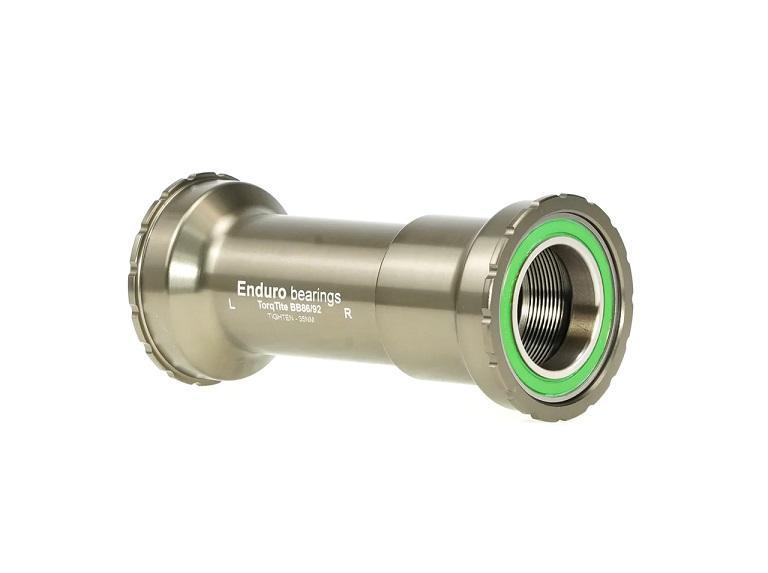 Enduro Torqtite Bottom Bracket, BB86/92 Frameset, 24mm Spindle, Stainless Steel Radial Bearings, Silver