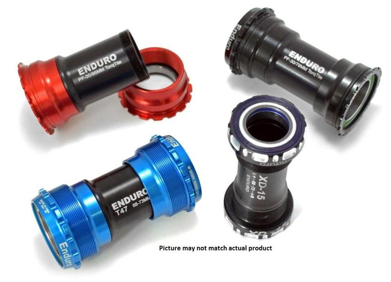 Enduro BSA Bottom Bracket, ABEC-5 Stainless Steel Angular Contact Bearings, Red - for 30mm spindle