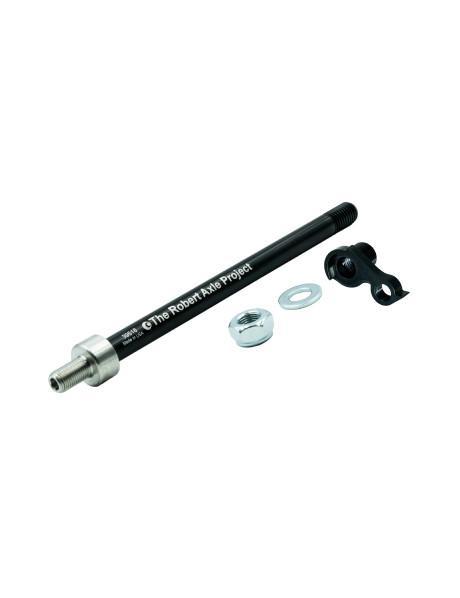 The Robert Axle Project Hitch Mount (Kid) Trailer Axle, Cervelo R.A.T., M12 x 142, w/derailleur hanger (KID223.C)