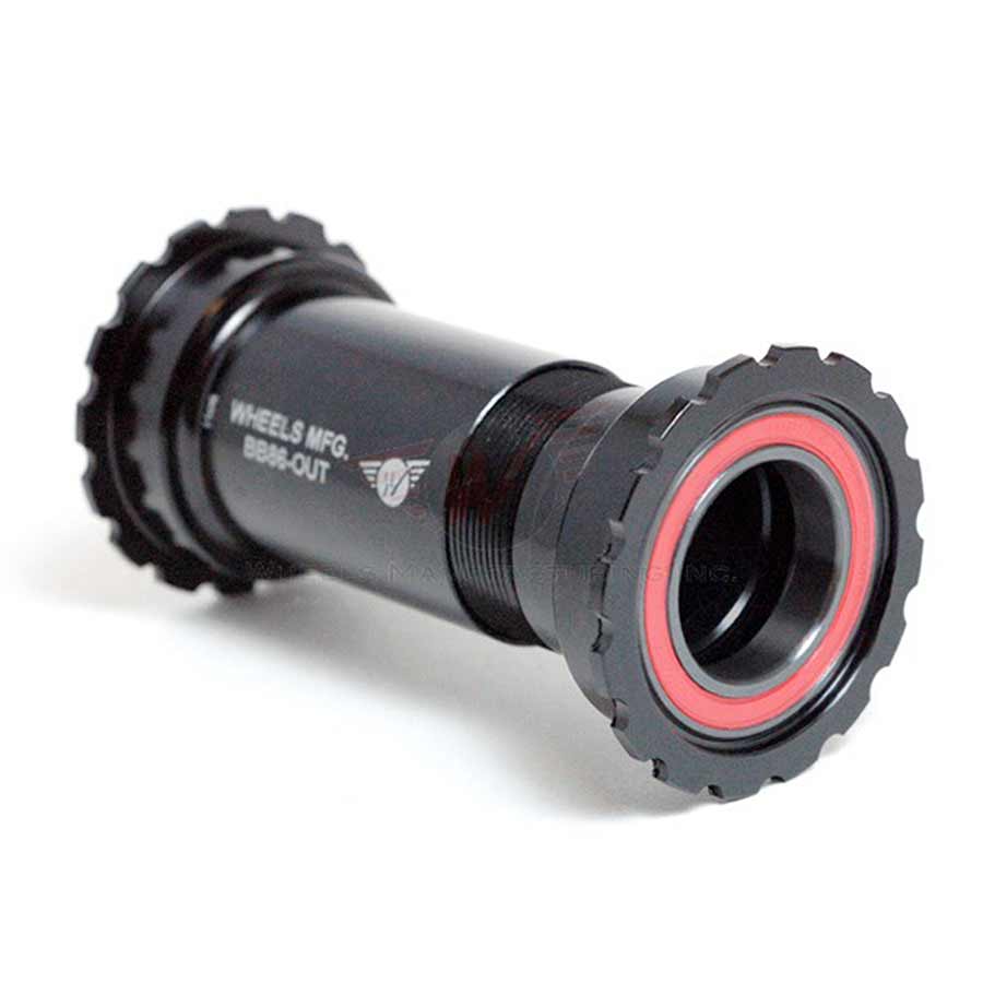 Wheels Manufacturing, PressFit 86/92 Zero Ceramic, SRAM, BB Shell: 86.5mm, Dia.: 41mm, Axle: 24/22mm, Zero Ceramic, Black, BB86-OUT-SRAM14