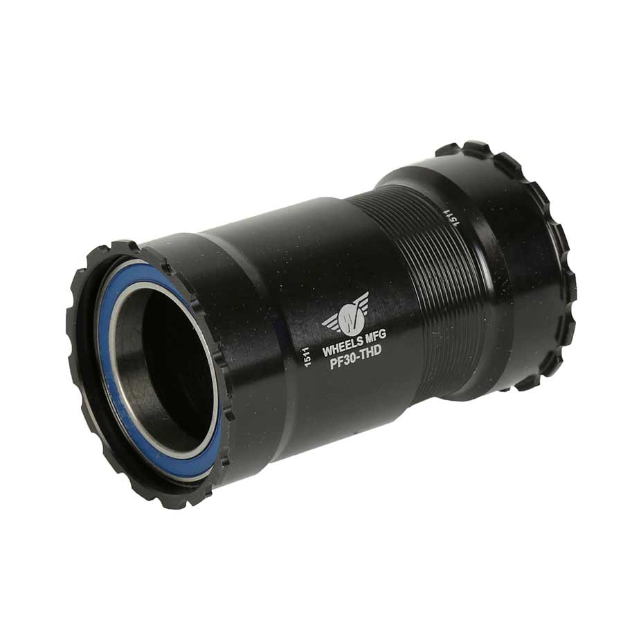 Wheels Manufacturing PressFit 30 Bottom Bracket with ABEC-3 Bearings:Threaded, Black