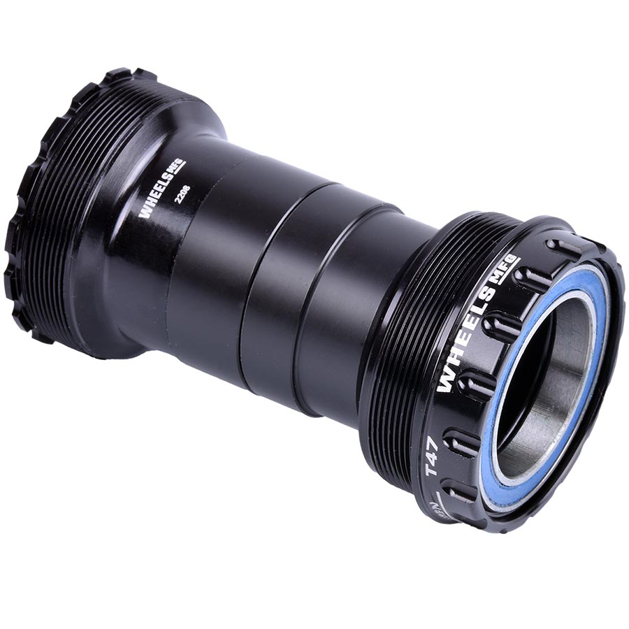 Wheels MFG T47A Asymmetrical Bottom Bracket for 29mm Cranks (Sram DUB), ABEC-3 Bearings, Black