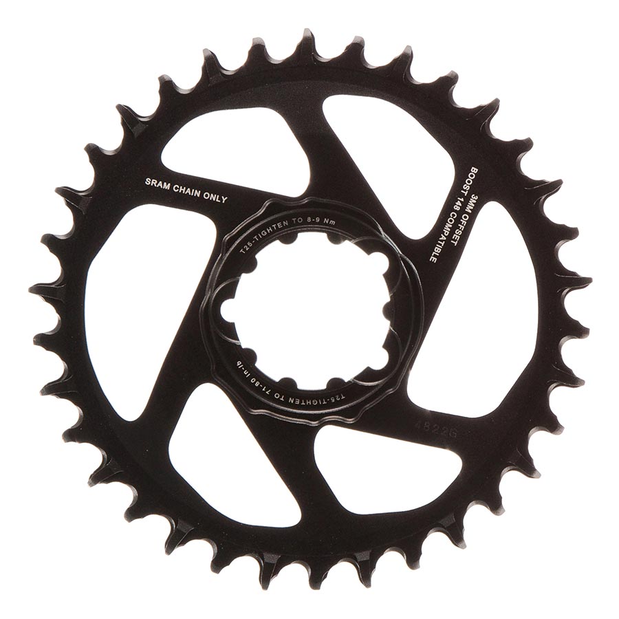 SRAM, X-SYNC 2 SL 3mm, Chainring, Teeth: 34, Speed: 11/12, BCD: Direct Mount, Single, Aluminum, Black