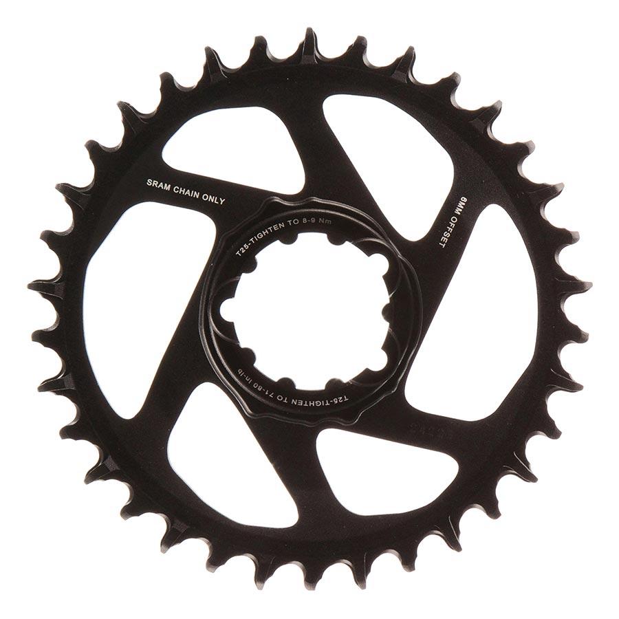 SRAM, X-SYNC 2 SL 6mm, Chainring, Teeth: 34, Speed: 11/12, BCD: Direct Mount, Single, Aluminum, Black