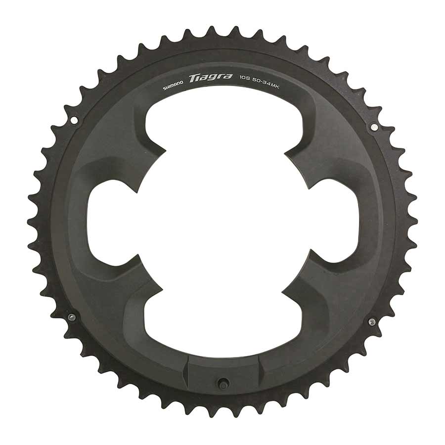 Shimano, Tiagra FC-4700, Chainring, Teeth: 50, Speed: 10, BCD: 110, Bolts: 4, Outer, Aluminum, Grey, Y1RC98050