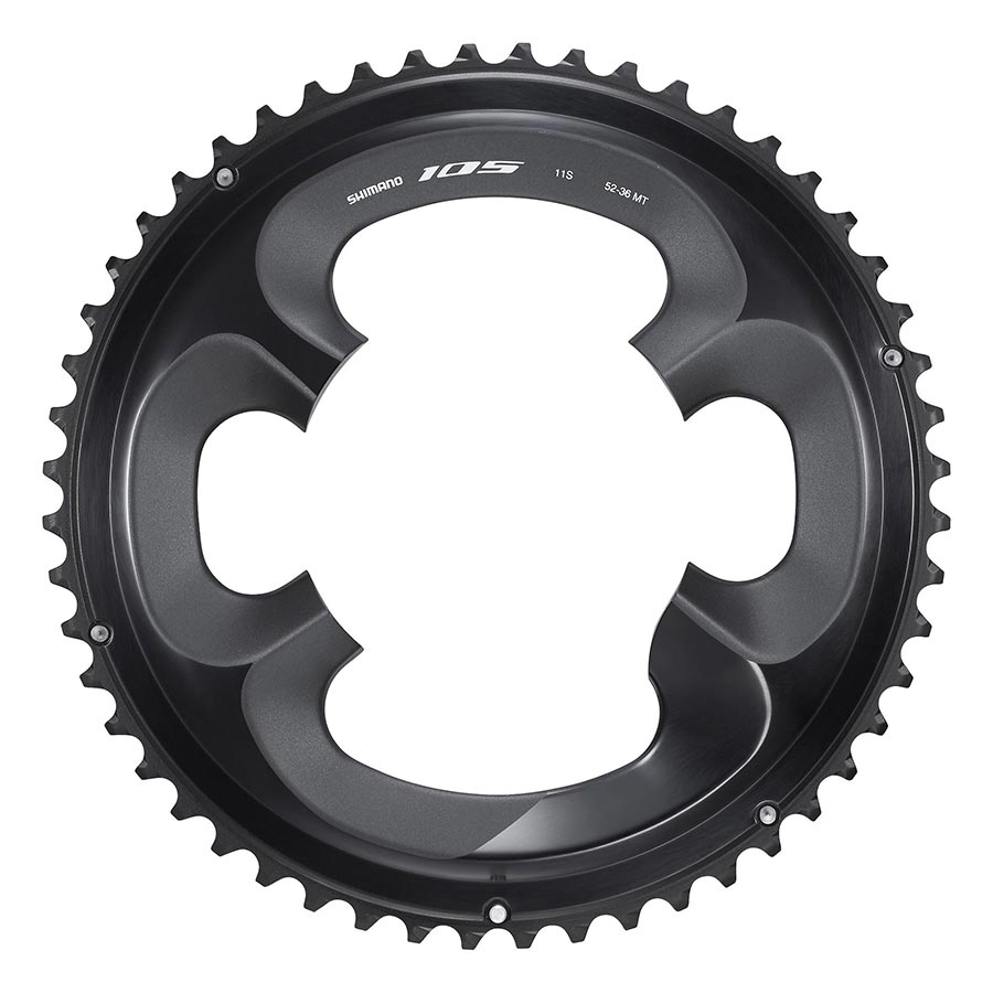 Shimano, 105 FC-R7000, Chainring, Teeth: 52, Speed: 11, BCD: 110, Bolts: 4, Outer, Aluminum, Black, Y1WV98030