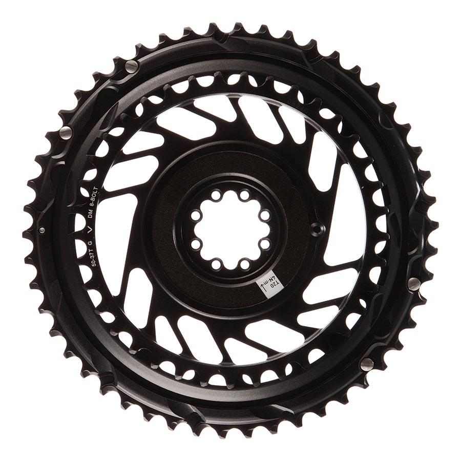 SRAM, Red AXS 2x, Chainring, Teeth: 37/50, Speed: 12, BCD: Direct Mount, Pair, Aluminum, Grey