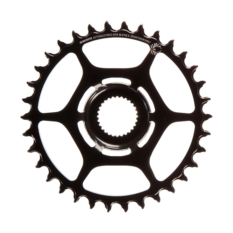 SRAM, X-SYNC 2 Bosch, Chainring, Teeth: 34, Speed: 12, BCD: Direct Mount, Single, Steel, Black