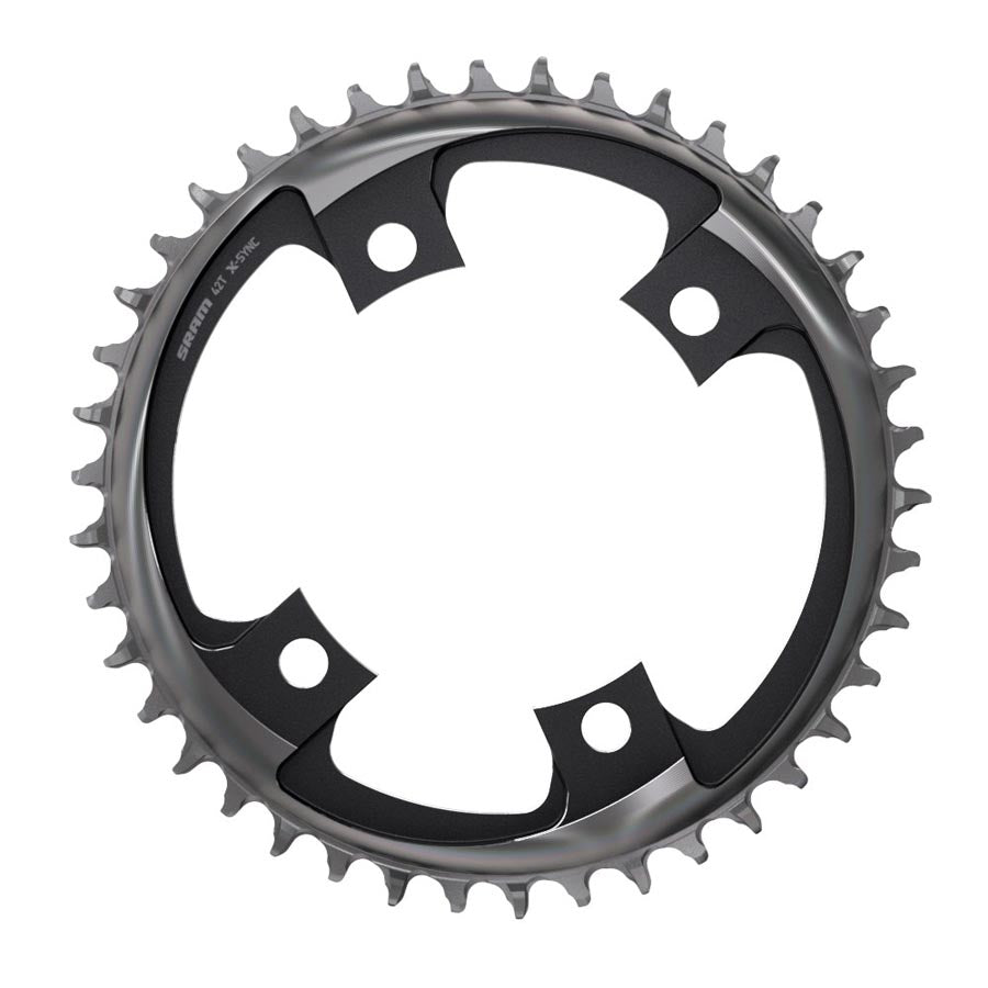 SRAM, X-SYNC 2 107mm, Chainring, Teeth: 44, Speed: 12, BCD: 107, Bolts: 4, Single, Aluminum, Grey