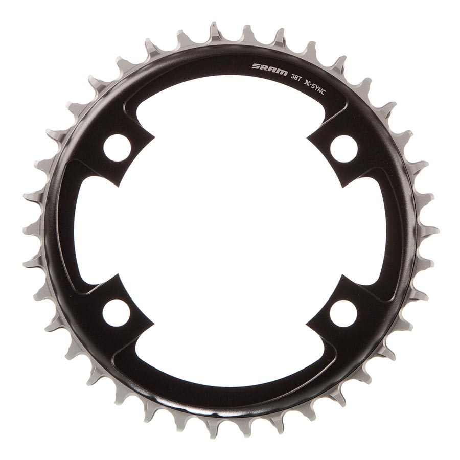 SRAM, X-SYNC 2 107mm, Chainring, Teeth: 38, Speed: 12, BCD: 107, Bolts: 4, Single, Aluminum, Black