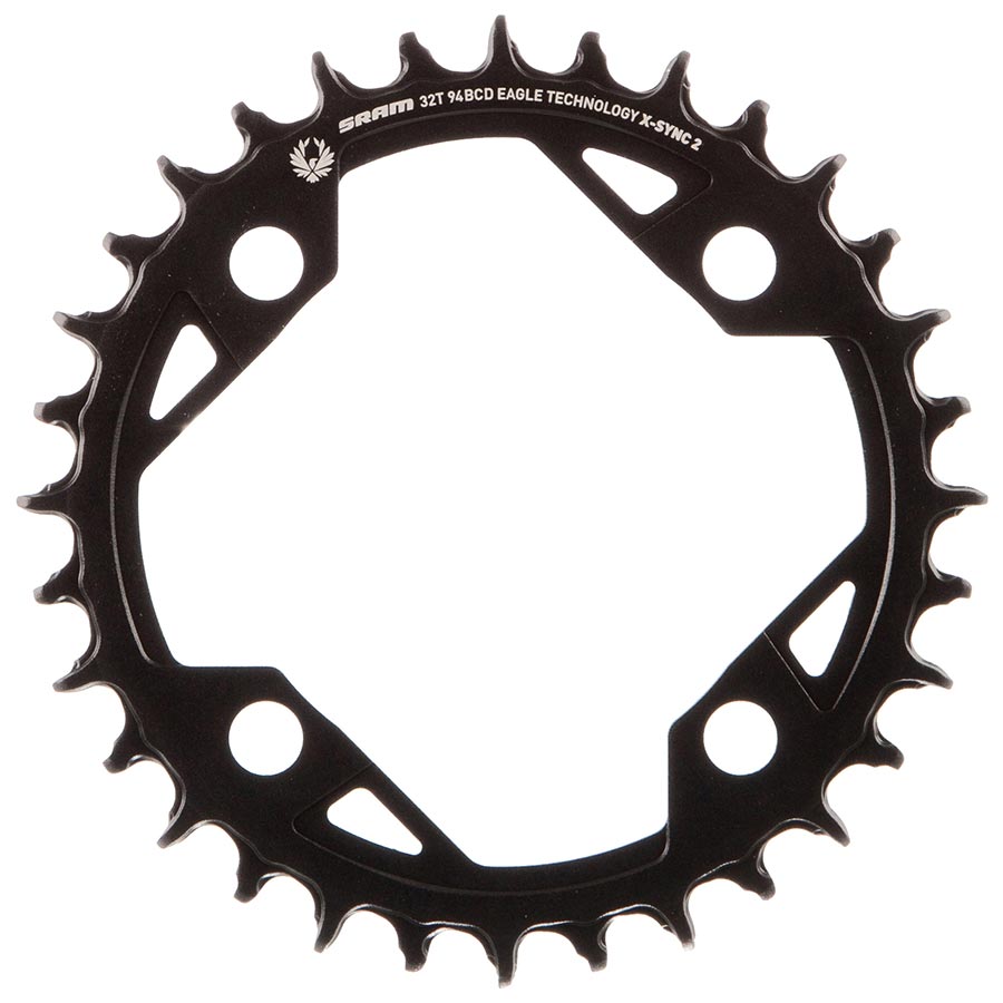 SRAM, X-SYNC 2 94mm Light E-MTB, Chainring, Teeth: 32, Speed: 11/12, BCD: 94, Bolts: 4, Aluminum, Black