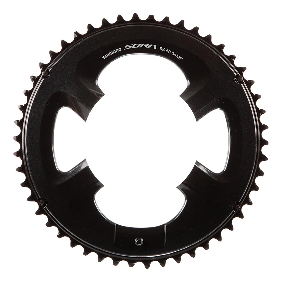 Shimano, Sora FC-R3000, Chainring, Teeth: 50, Speed: 9, BCD: 110, Bolts: 4, Outer, Black