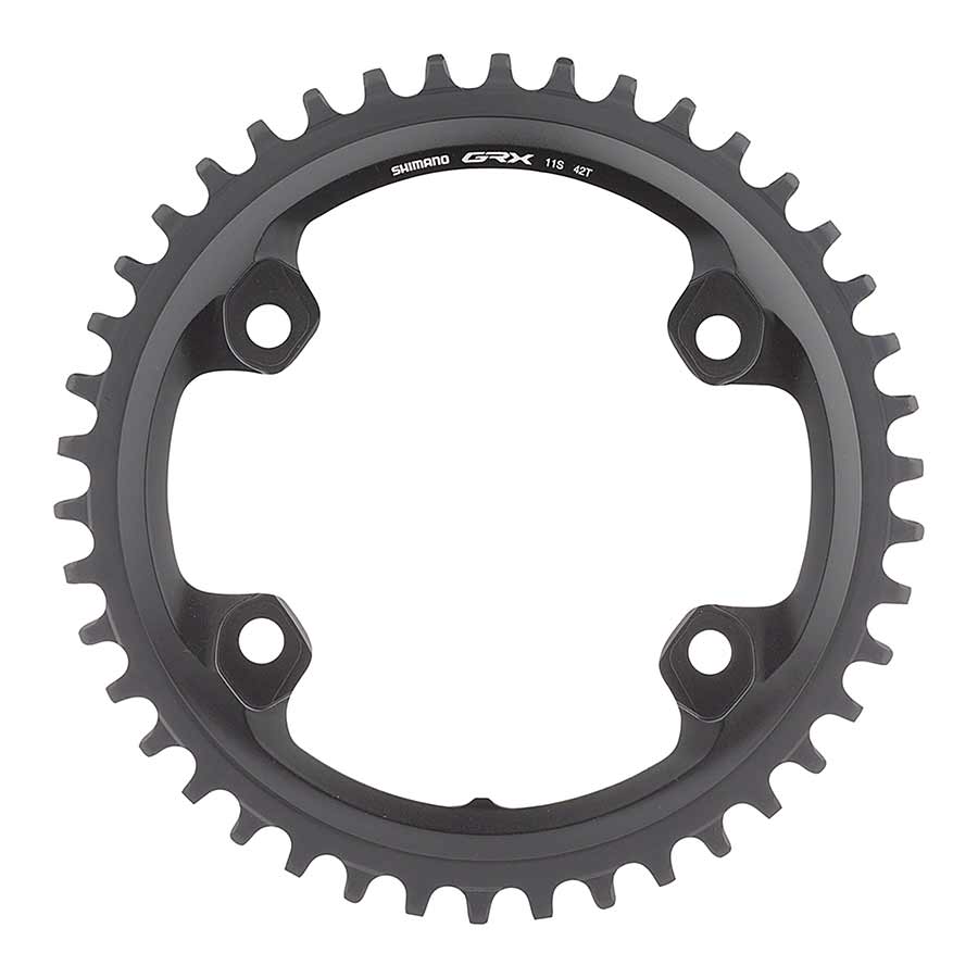 Shimano, GRX FC-RX810 1x11, Chainring, Teeth: 42, Speed: 11, BCD: 110, Bolts: 4, Single, Aluminum, Black