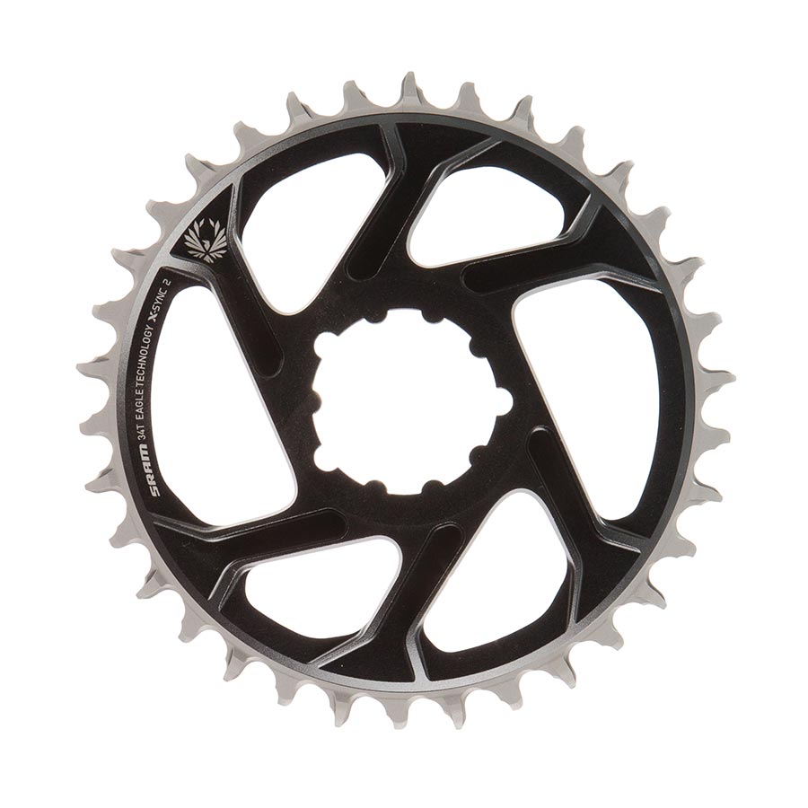 SRAM, Eagle, Chainring, Teeth: 34, Speed: 11/12, BCD: Direct Mount, Aluminum, Lunar/Polar Grey, 6mm