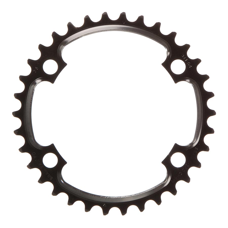 SRAM, Road 110mm Asymmetrical, Chainring, Teeth: 34, Speed: 11, BCD: 110, Bolts: 4, Inner, Steel, Black