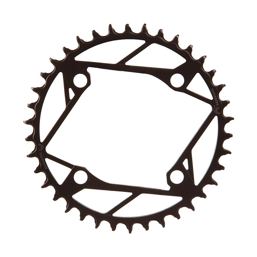 SRAM, Eagle T-Type E-MTB, Chainring, Teeth: 38, Speed: 12, BCD: 104, Bolts: 4, Steel, Black