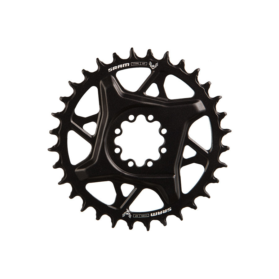 SRAM, S1000 Aluminum 8 Bolt, Chainring, Teeth: 32, Speed: 12, BCD: Direct Mount, Bolts: 8, Aluminum, Black