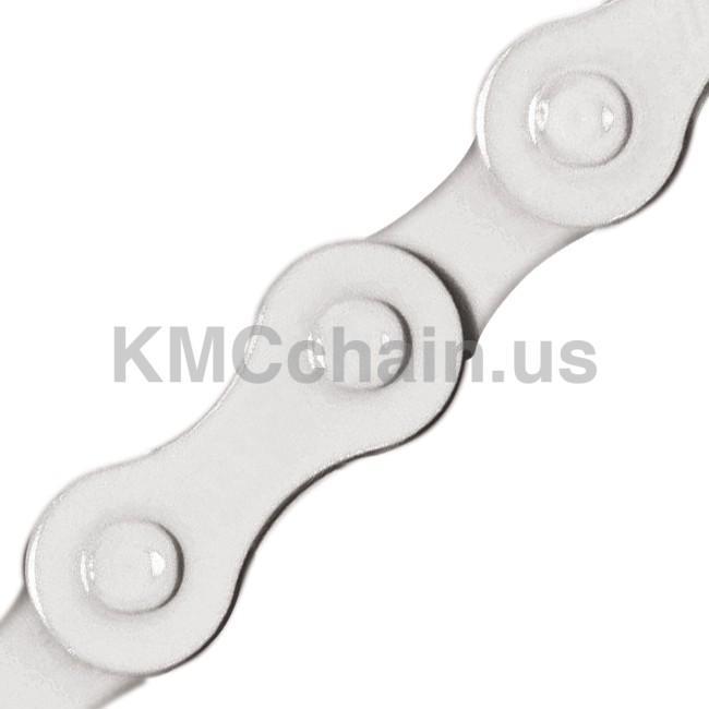 KMC S1 Chain - Single Speed 1/2" x 1/8", 112 Links, White