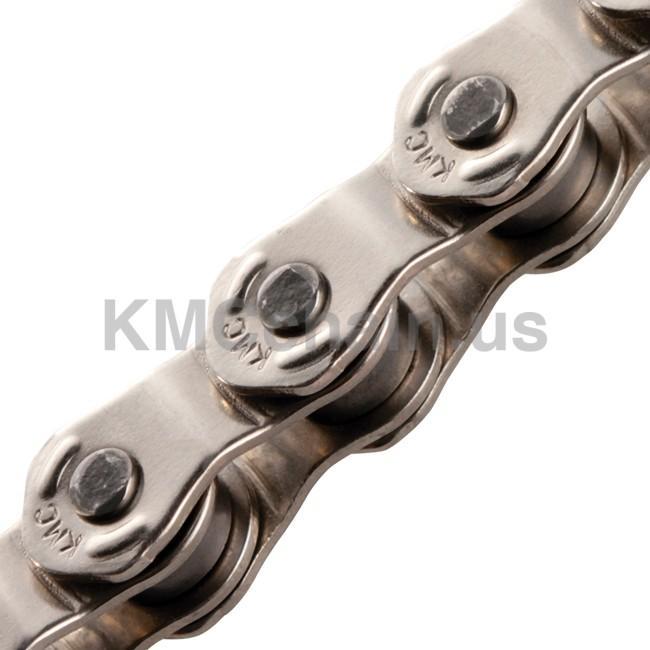 KMC HL1 Wide Chain - Single Speed 1/2" x 1/8", 100 Links, Half LinkChain, Silver